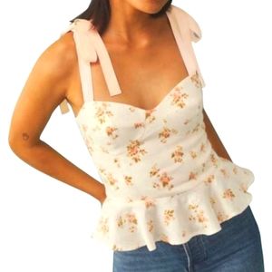 NWOT Reformation Pink Cassi Floral Camisoles